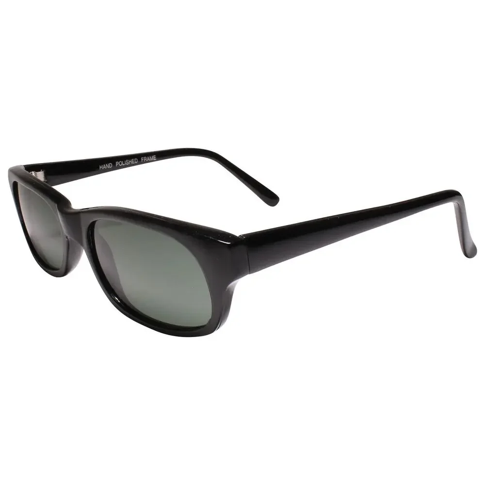 80s 90s Deadstock Classic Genuine Vintage Black Rectangle Sunglasses